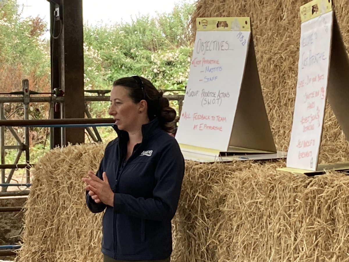Doreen_andersx's tweet photo. Super to be back out on farm โฆ@AHDB_Dairyโฉ โฆ@AHDB_Scotโฉ return to old MF to hear from Sandy and his team at East Pitforthie on what has happened since his MF days and the new challenges. #farmerlearning https://t.co/BVIHpSlr3g