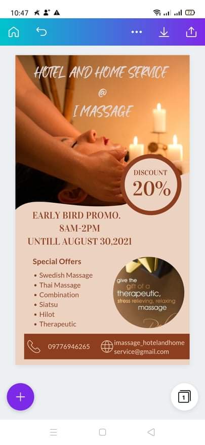 Imassage8's tweet photo. 2pm nalang po ang available slot for today  .Avail nyo na po  salamat https://t.co/ARlK5hrlfE