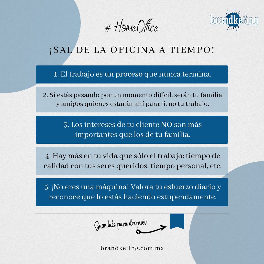 BrandketingE's tweet photo. ¡No olvides salir de la oficina a tiempo! ⏰
Prioriza tu bienestar y apégate a una #rutinalaboral saludable 🌱
#clockouttime #homeoffice #nom035 #trabajoadistancia #bienestareneltrabajo #bienestarorganizacional https://t.co/NYtgZ19fS8