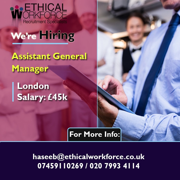 Hiring Assistant general manager. #assistantgeneralmanager #jobs #london  #hiring #recruiting #hospitality #restaurants #uk #restaurantmanagers #restaurantjobs #recruitment #nowhiring #centrallondon #ukjobs #jobs2021