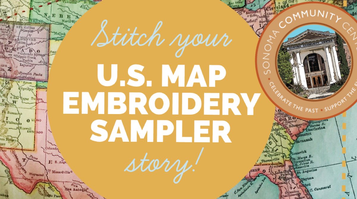 Friends! Join me <a href="/sonomacommunity/">SCC</a> for the extended remix of my U.S. Map Embroidery Workshop in two sessions: 9/8&amp;15! sonomacommunitycenter.org/map-embroidery…
