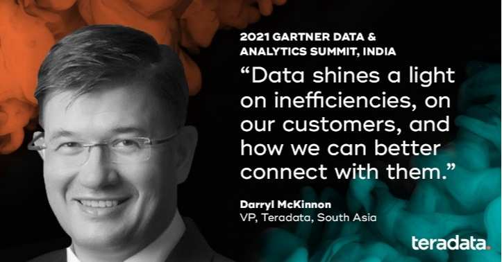 kalpeshteli's tweet photo. At the 2021 #GartnerData&amp;AnalyticsSummit, Darryl McKinnon, our VP for South Asia, joined Aditya Birla Capital — one of our biggest clients in India — to discuss the future of Teradata in the region. https://t.co/cTnJfZEbmq