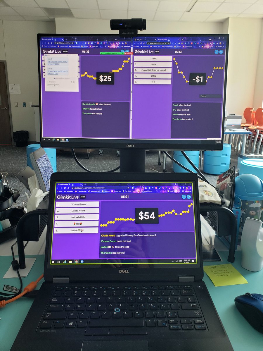 What do you do when you can't afford the paid subscription of an educational game for your students &amp; the free version has a player limit? Multiple games on multiple tabs. 😎  #AdventuresinVirtualLearning #thinkoutsidethebox #nolimitationshere
