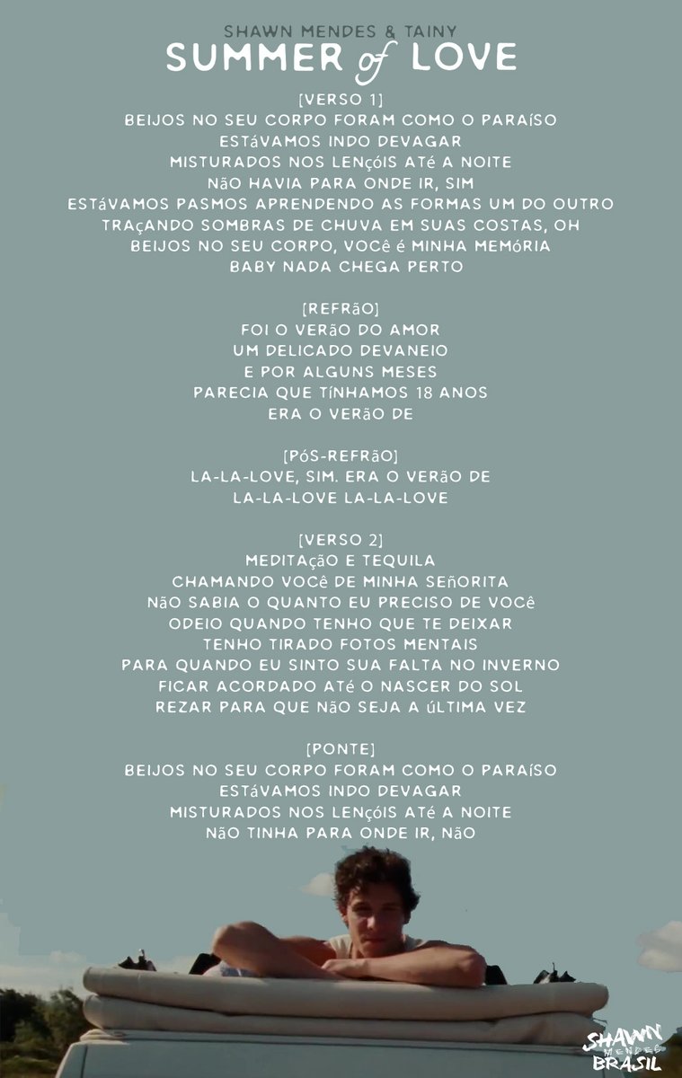 X 上的 Shawn Mendes Brasil：「Confira a letra e tradução completa