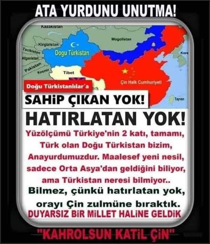 minyali67's tweet image. #ÇinZulmu
#UygurSoykırımı 
#DoğuTuerkistan