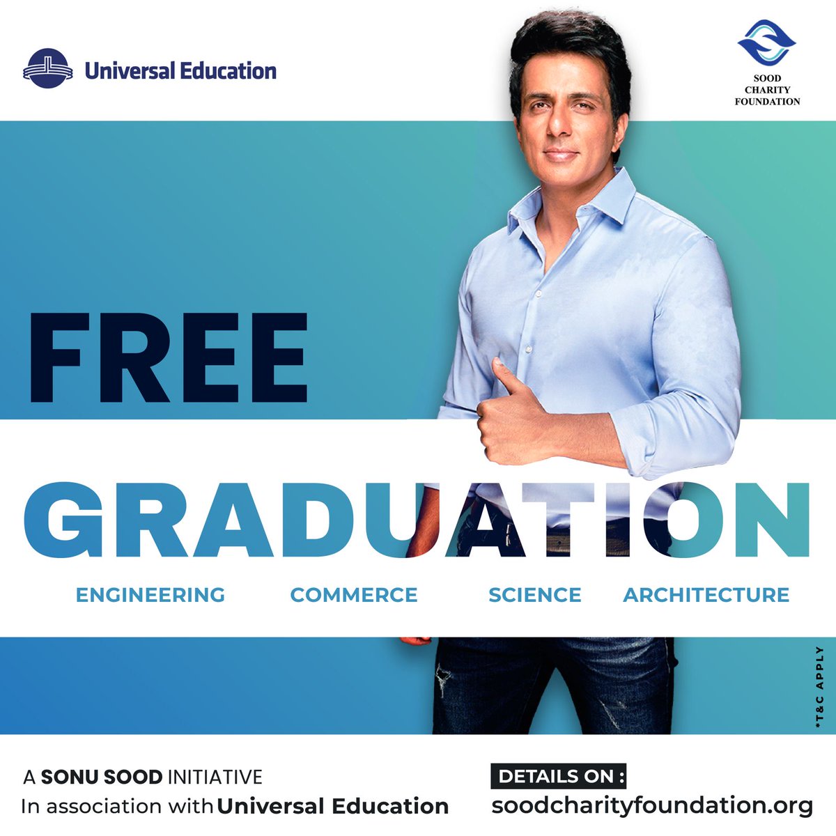 sonu sood (@sonusood) on Twitter photo Happy to launch FREE GRADUATION COURSES across streams.
Lets EMPOWER the youth of INDIA🇮🇳
<a href="/UniversalEduIND/">Universal Education</a>
Details on soodcharityfoundation.org
@soodfoundation 🇮🇳 Happy to launch FREE GRADUATION COURSES across streams.
Lets EMPOWER the youth of INDIA🇮🇳
<a href="/UniversalEduIND/">Universal Education</a>
Details on soodcharityfoundation.org
@soodfoundation 🇮🇳