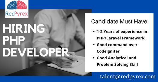 PyrexTalent's tweet image. Hiring a dedicated PHP Developer having 1-2 Years of experience in Core PHP and CodeIgniter framework. The candidate would be responsible for creating efficient, scalable, and manageable enterprise-level systems using open source technologies.
#OfficeLocation: Johar Town, Lahore