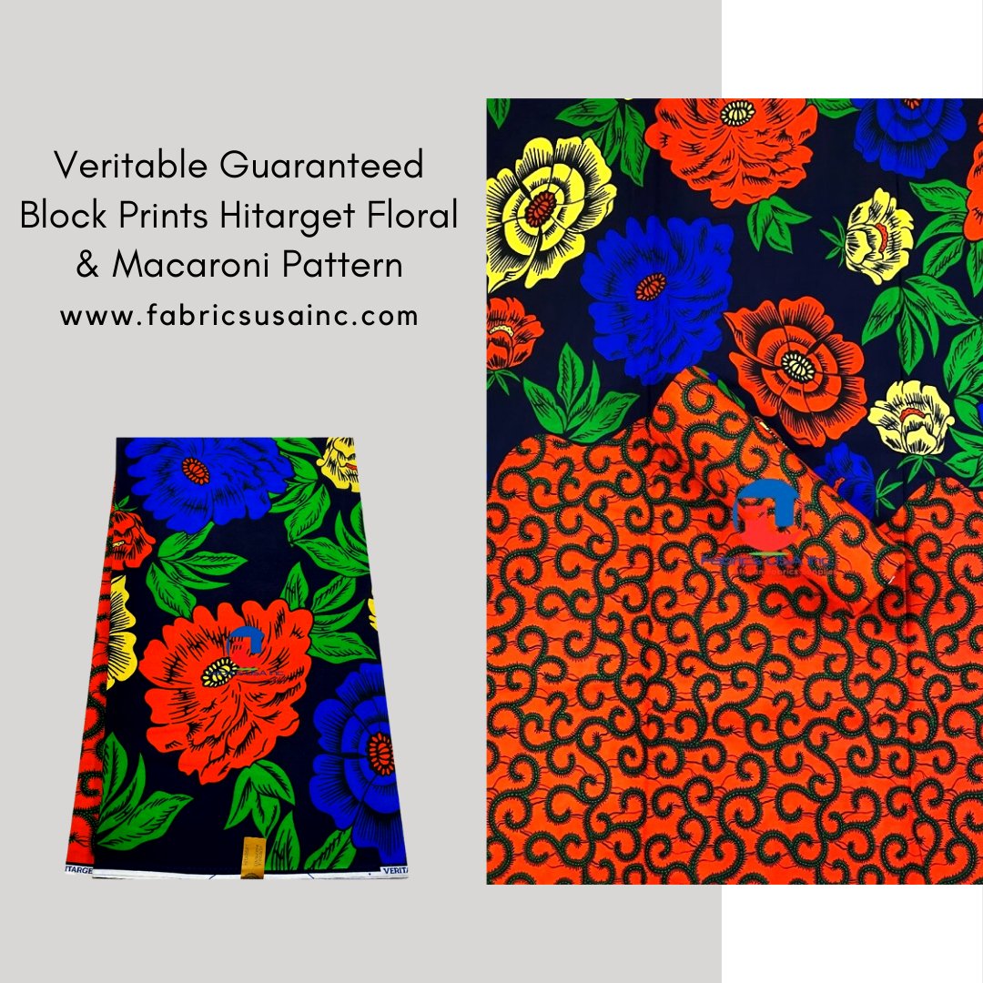 Veritable Guaranteed Block Prints Hitarget - Floral &amp; Macaroni Pattern
Exclusive Hitarget Print
#Ankara
Limited stick!!
Order NOW > fabricsusainc.com
Location : 1448 Commerce Av, Bronx NY 10461
Phone Order Call: 3476596812
.
#bronxafricanfabrics
#africanfabric