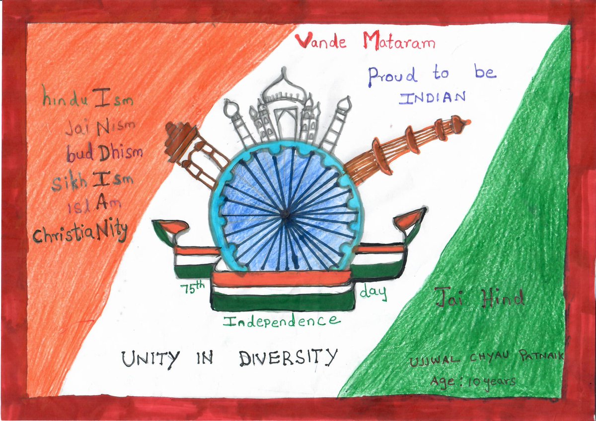 Independence day drawing for kids easy/15 August special/drawing competition  ideas/creative/crayons -… | Independence day drawing, Flag drawing, Drawing  competition