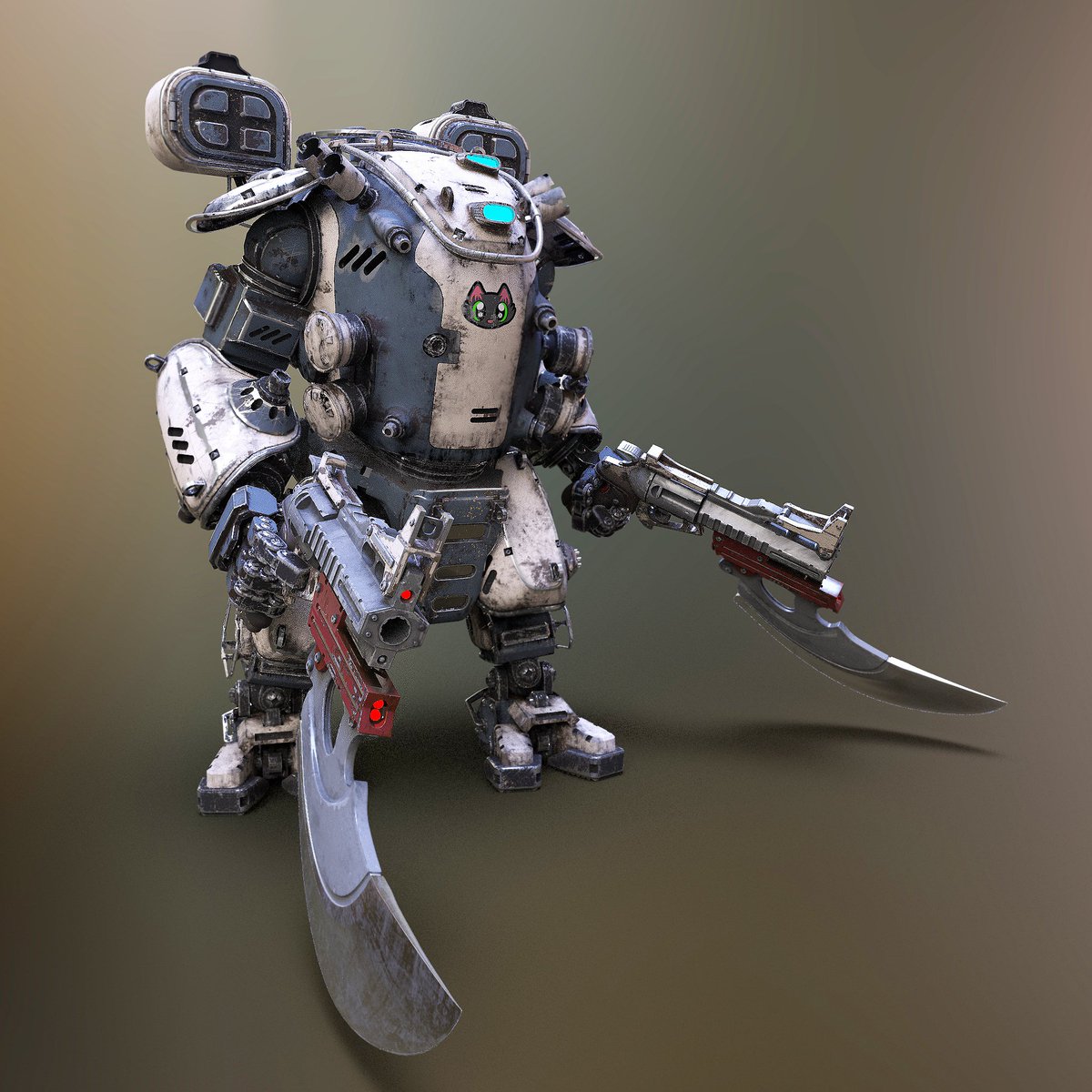 NftDean's tweet photo. Barrel droid. #3dmodeling #3dmodel #3dart #3art #animation #artstation #cg #android #mecha #mech #substancepainter https://t.co/urHgKKnxFI