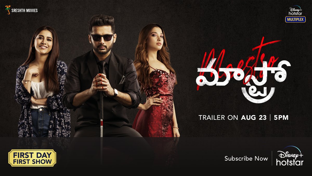 JioHotstar's tweet photo. A masterclass that needs no tutorial but still has one!
#Maestro trailer coming out on 23rd August.

#DisneyPlusHotstarMultiplex 
@actor_nithiin @tamannaahspeaks
@NabhaNatesh @MerlapakaG @SreshthMovies @mahathi_sagar #SudhakarReddy #NikithaReddy #RajKumarAkella https://t.co/O5DPoVHcuV