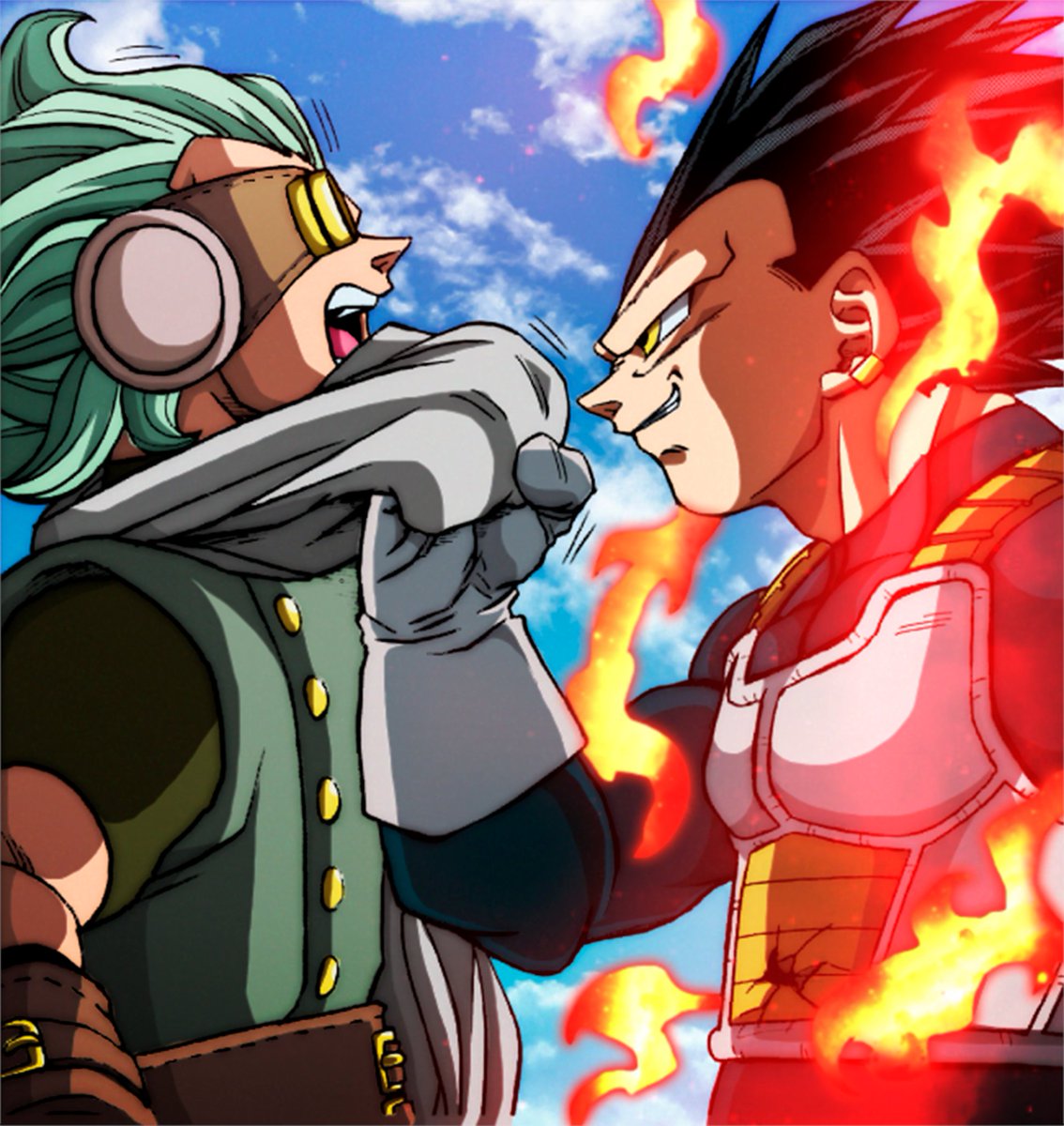 Vegeta intimida a Granola
#DragonBallSuper Manga 75, panel a color.