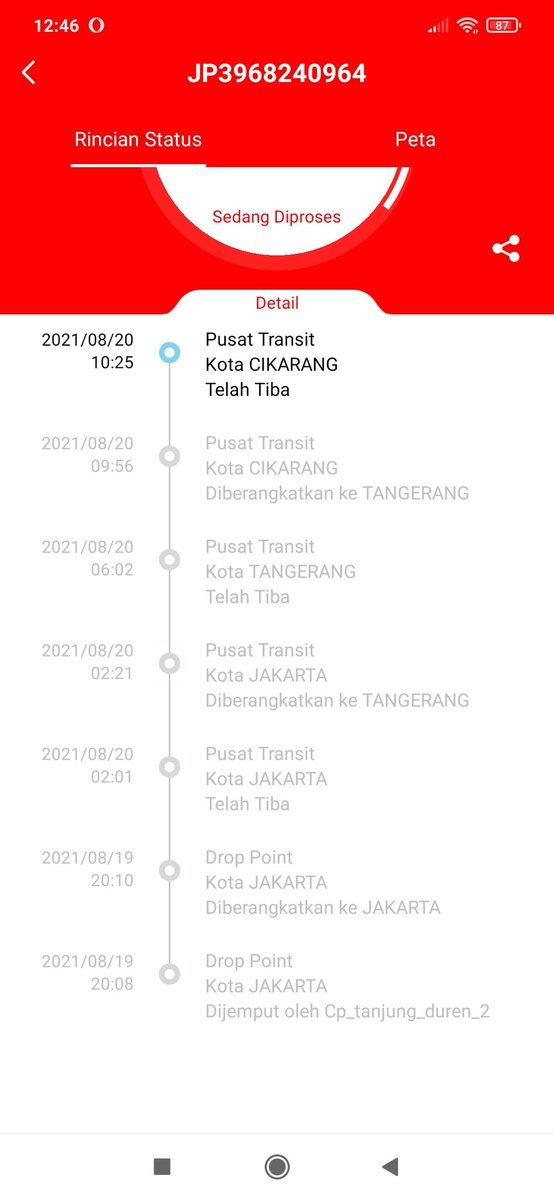 very46's tweet photo. @jntexpressid JP3968240964, admin ini kok ud sampe di tangerang malah nyasar ke cikarang lg? https://t.co/i20kvm7cNr