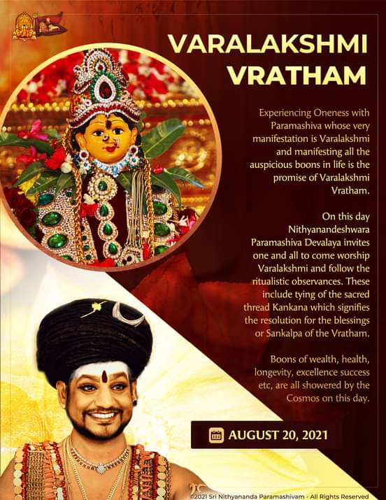 jambu_l's tweet photo. #varalakshmivratham
@SriNithyananda 
👉https://t.co/DGW1e1nPA9
#20AUG2021FRIDAY #நேரலை #வரலட்சுமிவிரதம் #பூஜை #ஆதிகைலாசாநித்யனேந்தேஷ்வராபரமசிவாதேவாலாயம் 
#VaralashamiPujaLive  #AdikailashNithyanandeshwaraParamashivaDevalaya
InvitesAllWorship #Boons #wealth #conciousResolution https://t.co/bpjpSCfWdN