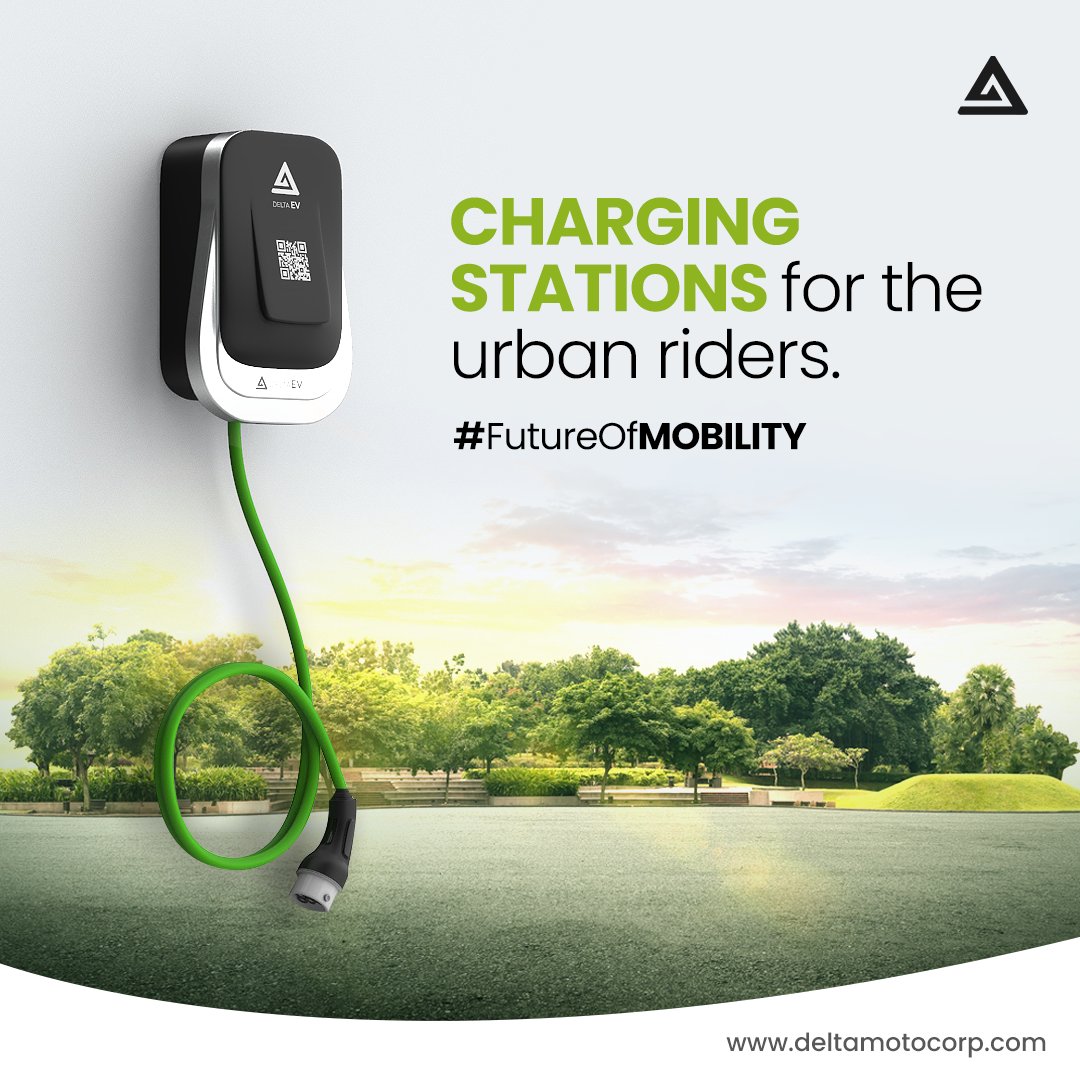 deltamotocorp's tweet photo. The AC Charging Stations by Delta Moto Corp has IP55 Water Resistance that allows it to be used in Sheltered Outdoor Conditions making it the right choice for Metropolitan Cities or Urban Areas. #FutureOfMOBILITY

#DeltaEv #DeltaMotoCorp #GoGreen #GoElectric #DriveElectric https://t.co/Uw7euraFpQ