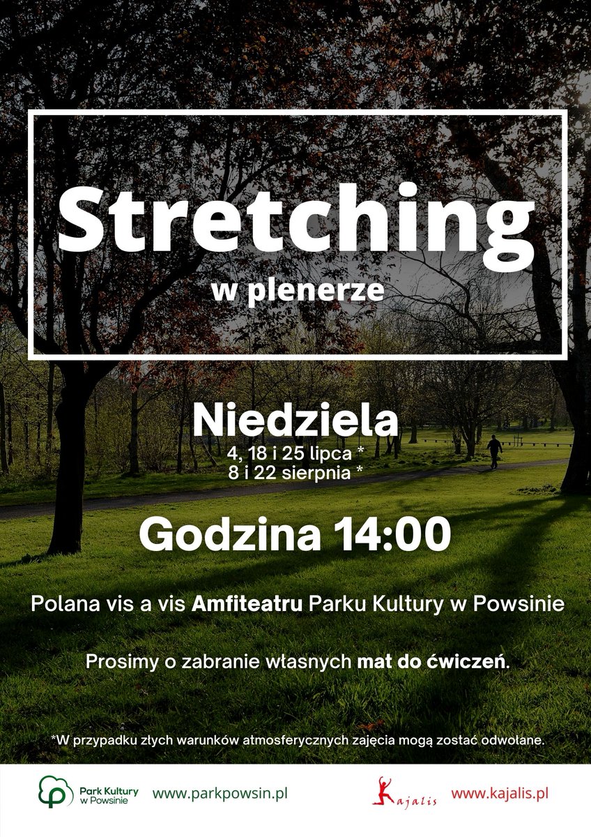 parkpowsin's tweet photo. Zapraszamy do Park Kultury w Powsinie w weekend. Każdy znajdzie coś dla siebie 🙂
Sobota
10:00 turniej siatkówki plażowej
12:00 ćwiczenia qigong
Niedziela
14:00 stretching
15:00 koncert Infinito quartet https://t.co/giZqj0nJzU