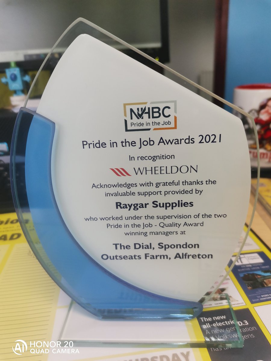 A very pleasant surprise and totally unexpected. But what an honour it is to be a supplier to an excellent company in Wheeldons. Thank you so much.