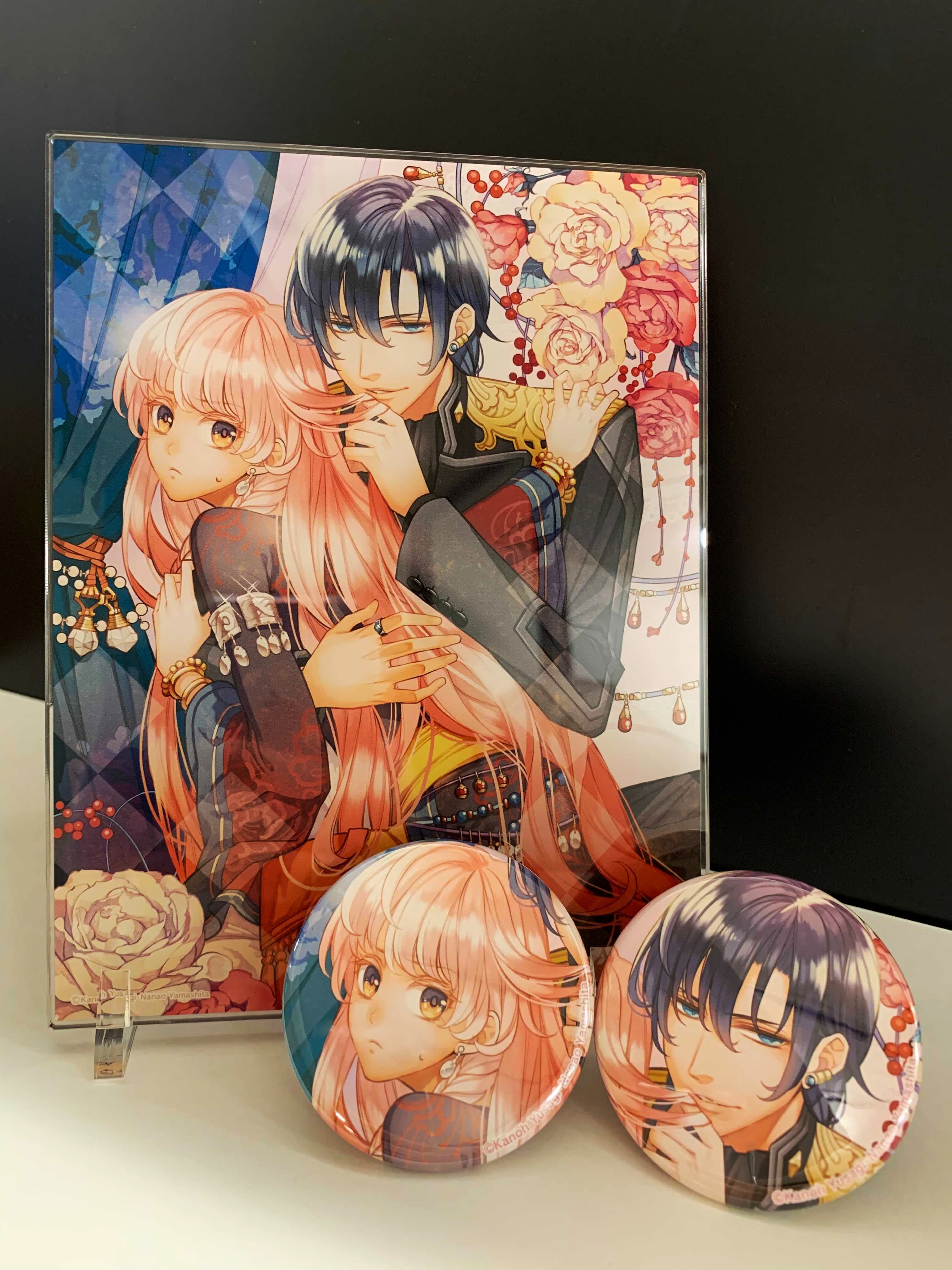 仮）花嫁のやんごとなき事情』 アクリルパネル＆缶バッジセット A