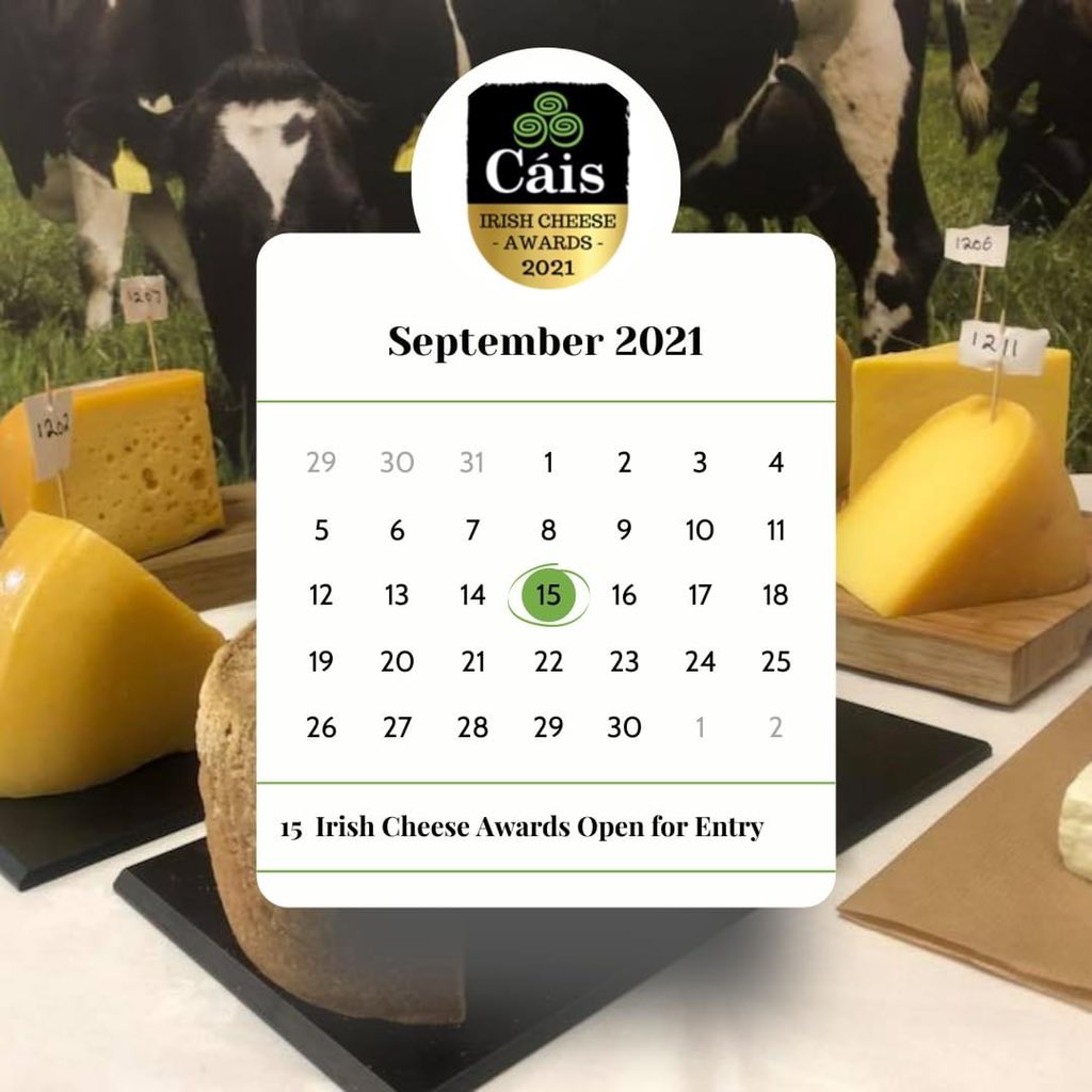 ⚠️DIARY NOTICE - IRISH CHEESE AWARDS. We're delighted to announce that the Irish Cheese Awards will take place this Nov!
⭐Key Dates⭐
15/9: Entries open
9/11: Judging
10/11: Awards ceremony
More details shortly. 
<a href="/Bordbia/">Bord Bia - The Irish Food Board</a> <a href="/HorgansDeli/">Horgan's Deli</a> @SheridansCheese <a href="/Tradcheese/">Traditional Cheese</a> 
<a href="/syscoireland/">Sysco Ireland</a>