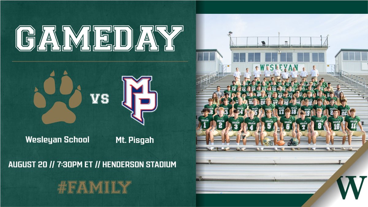WesleyanWolves's tweet photo. @WesleyanFB97 opens the 2021 season tonight at 7:30pm at Henderson Stadium against Mt. Pisgah. Show early, stay late, be loud, GO WOLVES! #FAMILY #BuildingMenForOthers https://t.co/UcGQWetxIx