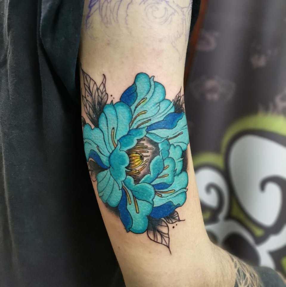 Tattoo uploaded by Ink Haven Tattoo Studio  Japanese traditional blue  lotus flower  Tattoodo