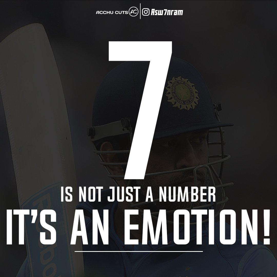 acchumsd's tweet photo. 7️⃣ is not just a number
       It's an emotion!
#msd #thala #csk #yellove #whistlepodu #maskpodu #anbuden #dhoni #msdhoni #cricket #ipl2021 #Adipoli https://t.co/iW27XHrMGe