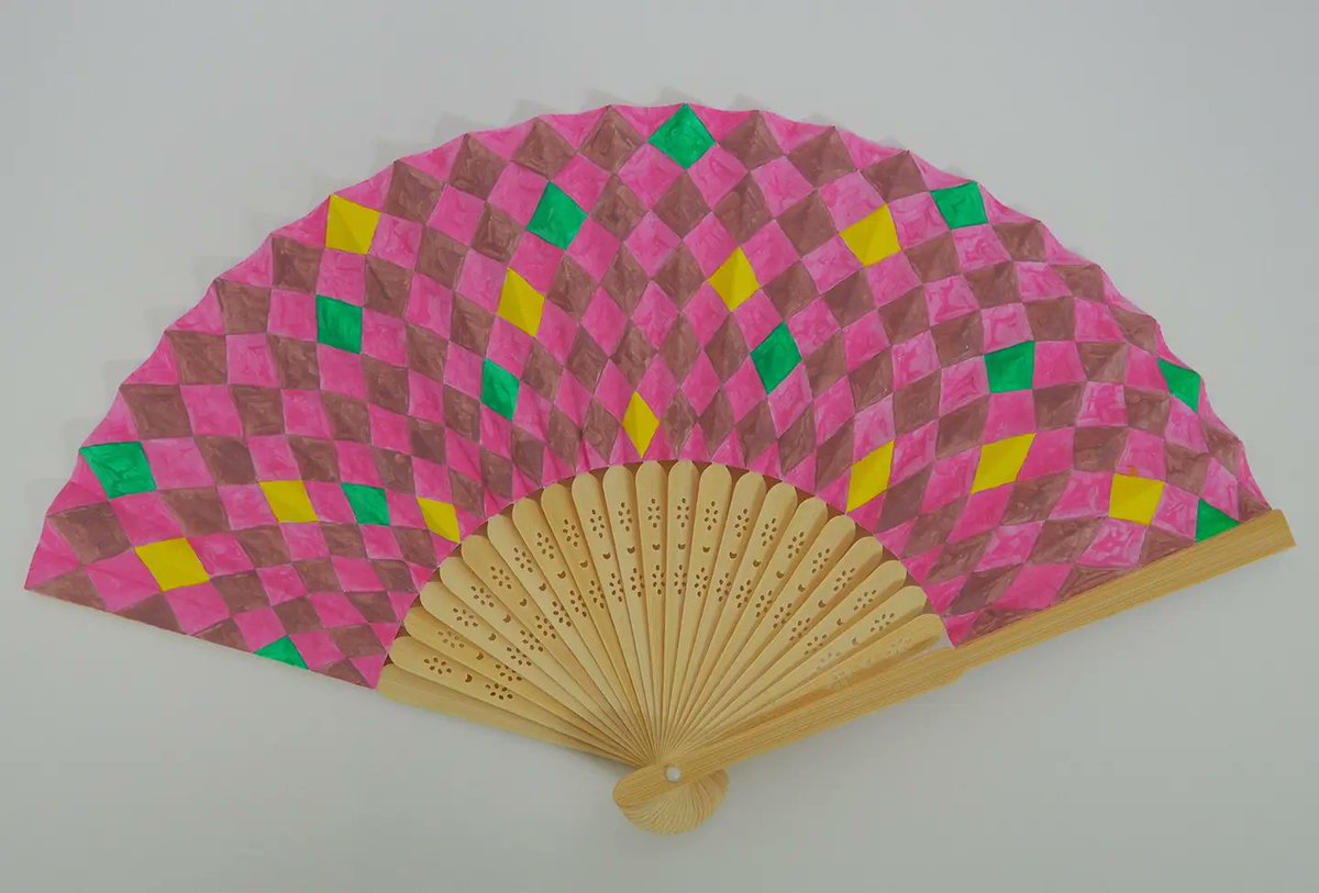 Louisa_Chambers's tweet image. I've made a contribution to @White_Conduit Pacific Breeze II show titled 'Harlequin' to raise funds for Blue Marine Foundation. See the gallery website for more info! #pacificbreeze #painting #object #paperfan #artcollector