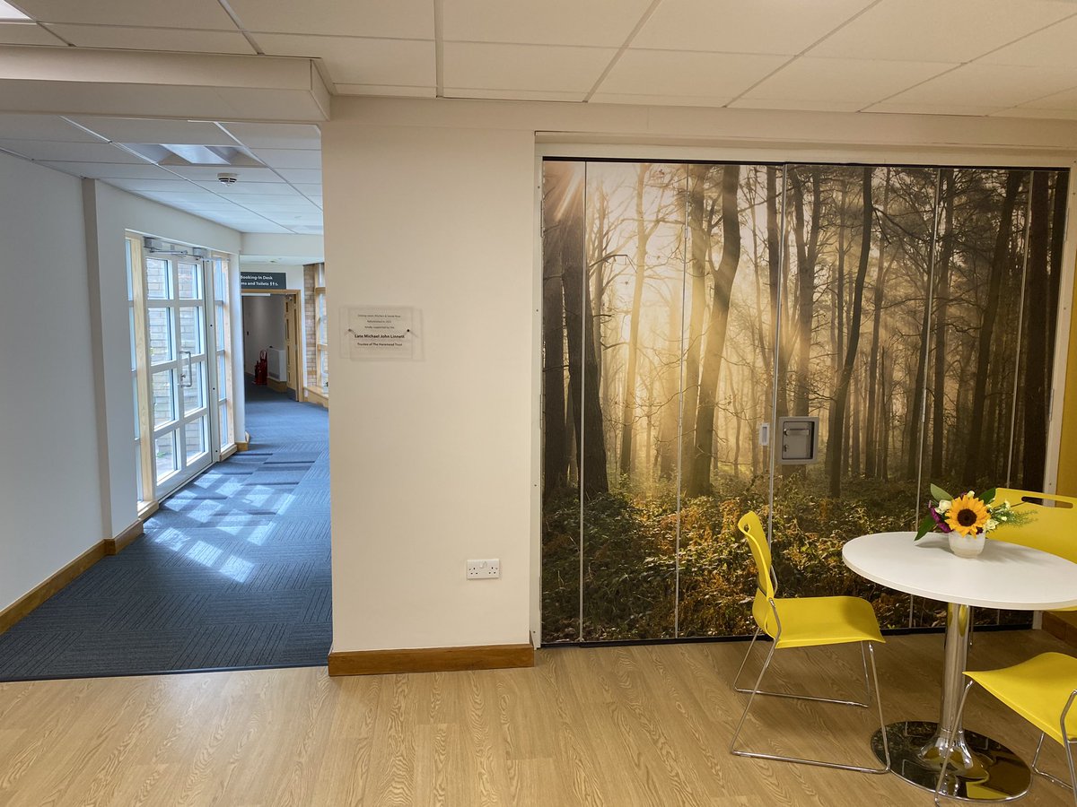 AstleyLand's tweet photo. Privileged to attend today’s unveiling of the refurbished Social Dining &amp; Kitchen spaces at @LOROSHospice dedicated to Michael Linnett opened by his wife Freddie.
As ever all down to great #teamwork #architecture #construction #HarameadTrust #DHSquire #BentleyConsulting https://t.co/lnByOKbeTn