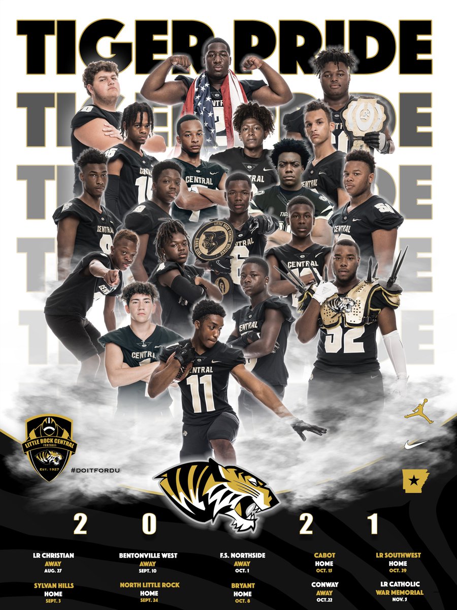 OldWarrior_61's tweet photo. Introducing the @lrtigerfootball senior schedule poster for the upcoming season! Our players have dedicated the season in honor of the passing of senior, Devon Duhart. Come out tonight to support the Central Tigers as we host Marion HS at Quigley Stadium 7:00 p.m. #doitfordu https://t.co/Q9inPKRNam