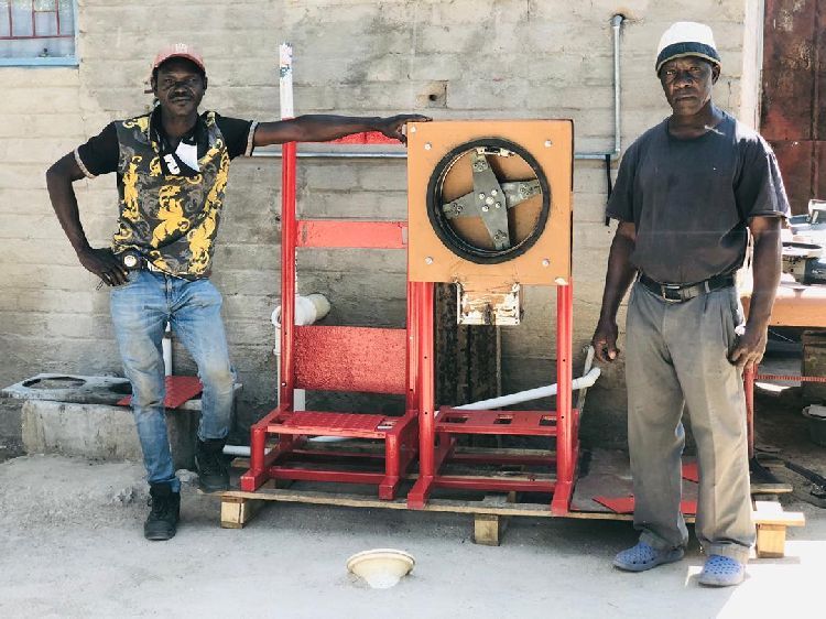TheNamibian's tweet photo. With no capital, just an idea and a few tools, Erastus Muyenga built a mahangu milling machine in the backyard of his uncle's house a month ago. https://t.co/jNyyvgBDKa https://t.co/yncgaU0YXV