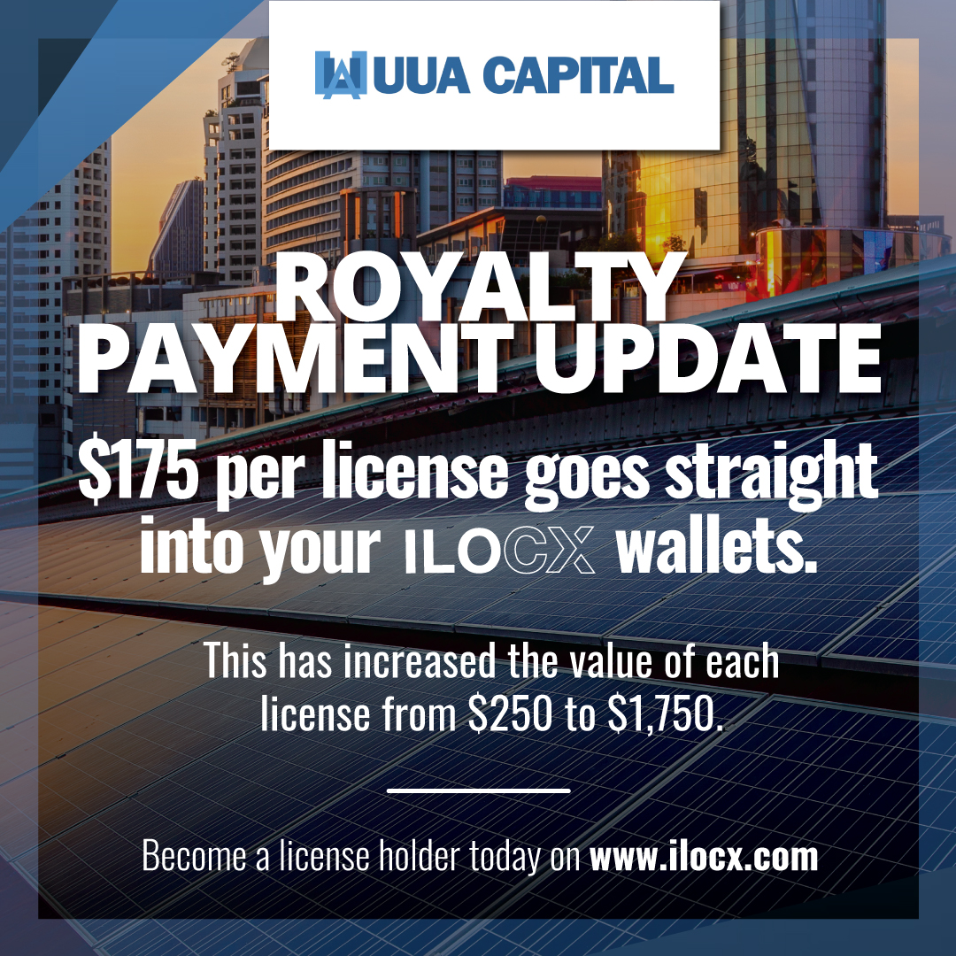 UUA have just paid a royalty of $175 per license into your ILOCX wallets.

 As a sign of our appreciation to our existing license holders, from Monday we are offering you 50% OFF UUA licenses. 😱

#founder 
#startupfunding
#startupsuccess
#ceos
#capitalmarket