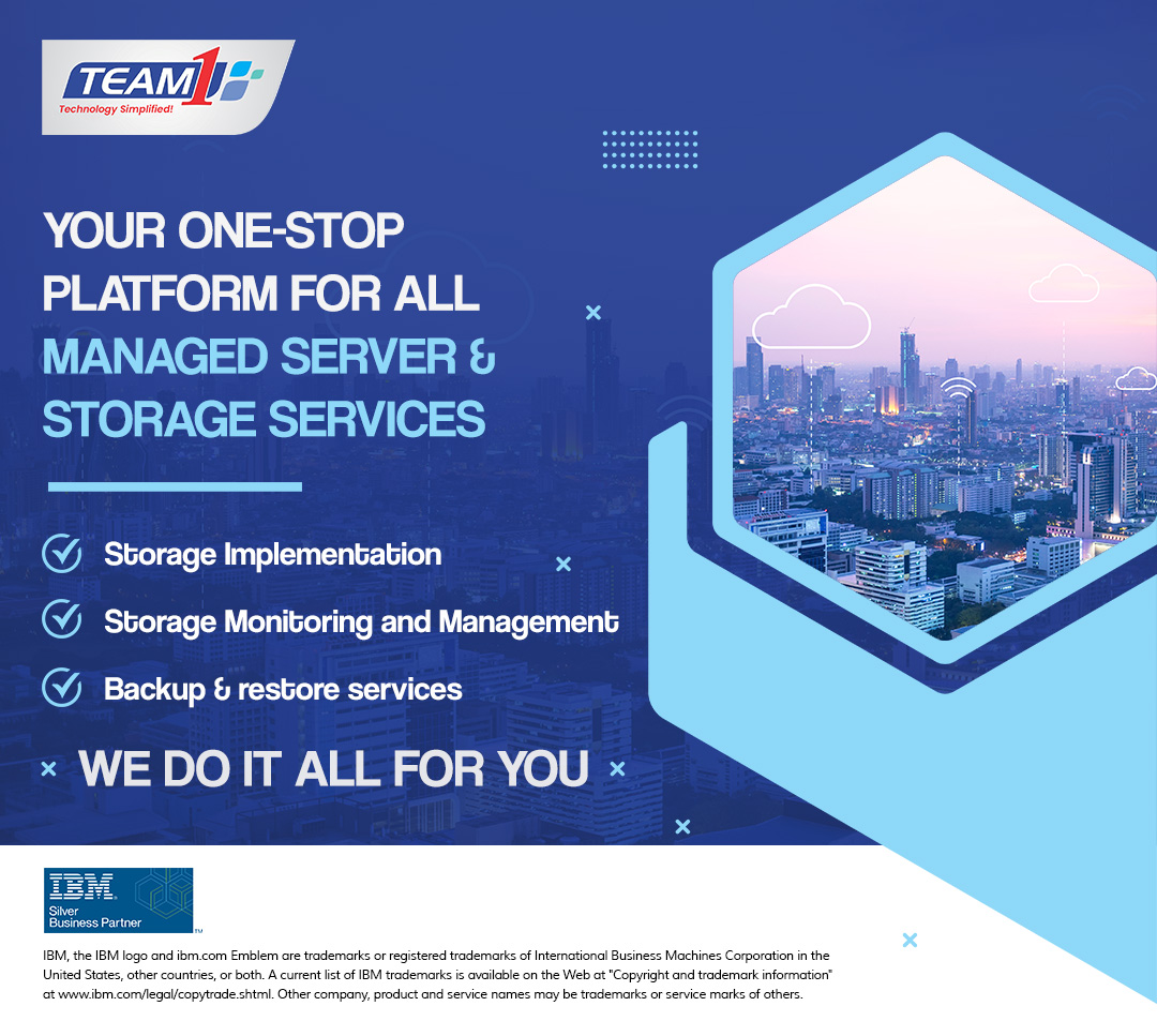 At Team1, we ensure the safety and security of your critical data assets with our Managed Server &amp; Storage Services. To know more, connect with our experts: bit.ly/33BVr6a
#managedservices #cloudstorage #datastorage #artificalintelligence #cloudcomputing