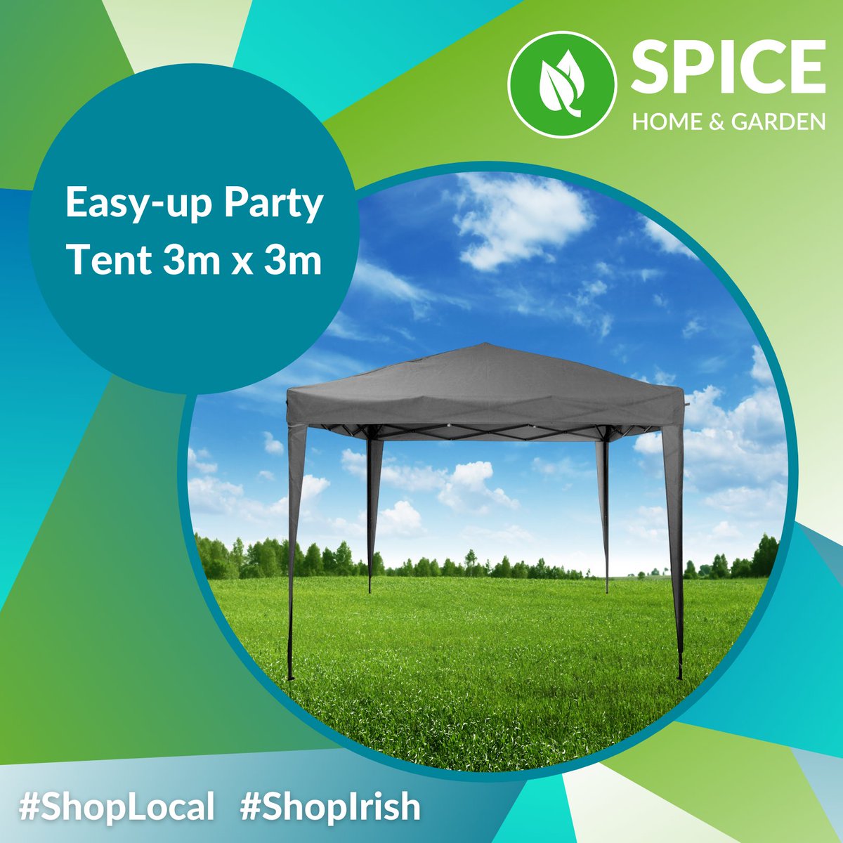 Our Easy-up Party Tent is definitely an essential for the irish weather! Quick and Easy assembly that will have you in the shade in no time! 

Buy yours here - bit.ly/2OFz2RO

#SpiceHomeGarden #Shopping #ShopLocal #ShopIrish #ShopLocal #Gazebo #PopUpGazebo