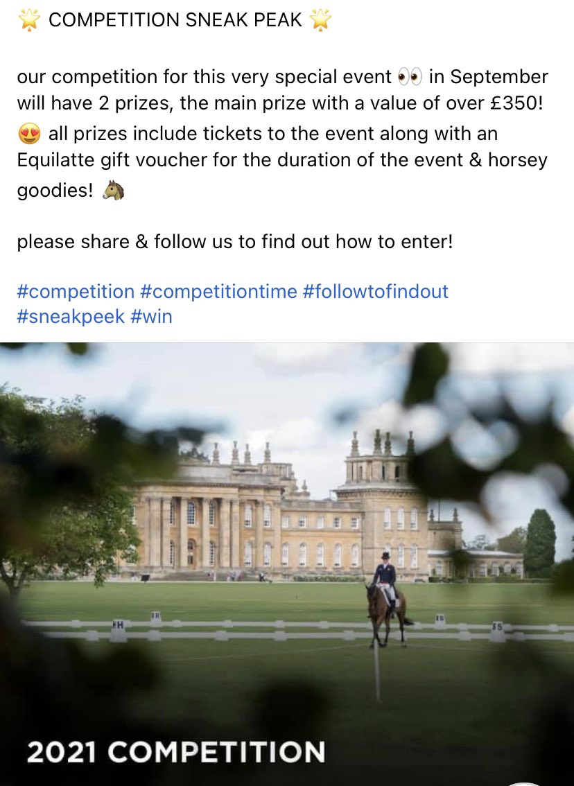 equilatte's tweet photo. follow us to be in with a chance of winning £350 worth of prizes including tickets to a prestigious event in September, your coffees for the week &amp; other fabulous horsey goodies! 🐴🐴 

#competition #competitiontime #win https://t.co/wKicALQ1VM