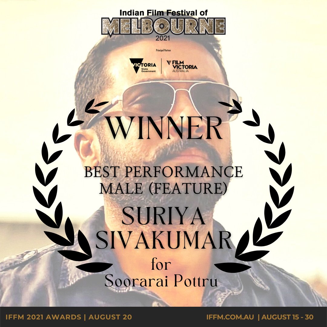 #JustAnnounced ✨BEST PERFORMANCE MALE (FEATURE)✨

CONGRATULATIONS TO Suriya Sivakumar for Soorarai Pottru

@Suriya_offl #SooraraiPottru