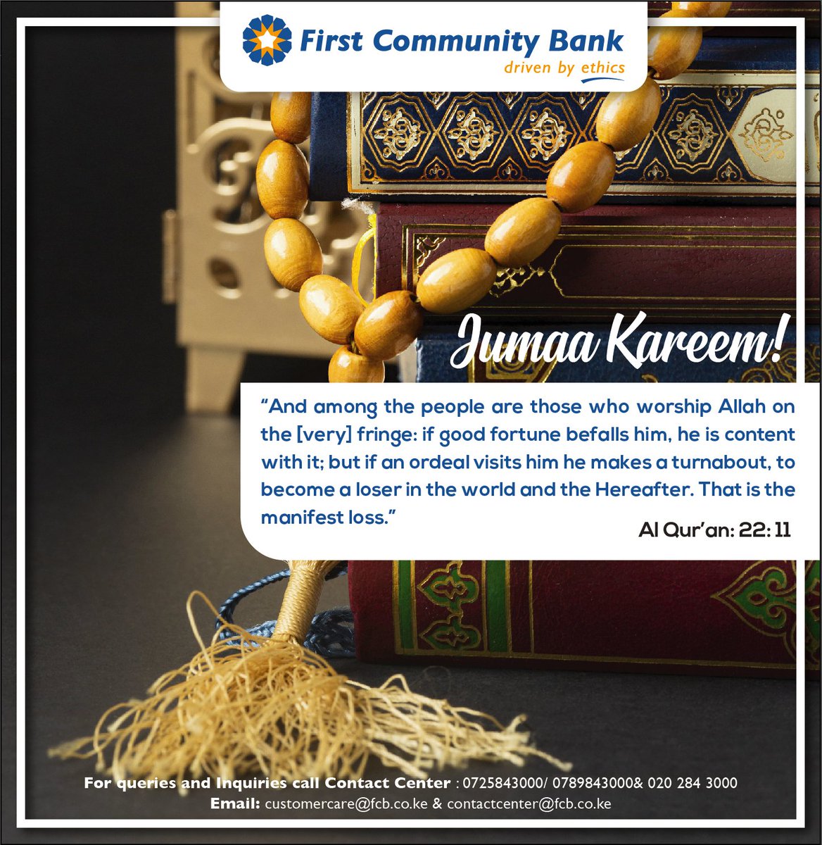 premierbank_ke's tweet photo. Jumaah Kareem! #ethicsdriven #FCBforAll https://t.co/Zgnh1dcCJG