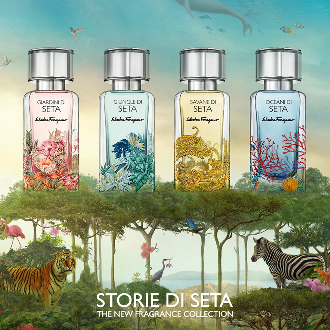 FragranceDirect's tweet photo. FOLLOW, LIKE &amp; RT TO WIN! 🦓 FERRAGAMO GIVEAWAY 🐅 Enter for a chance to win the beautiful Ferragamo Storie Di Seta collection featuring Giardini, Giungle, Savane and Oceane. (Competition ends 27/08/21, UK only, winner will be contacted via DM!) https://t.co/5UfEie9Vo9