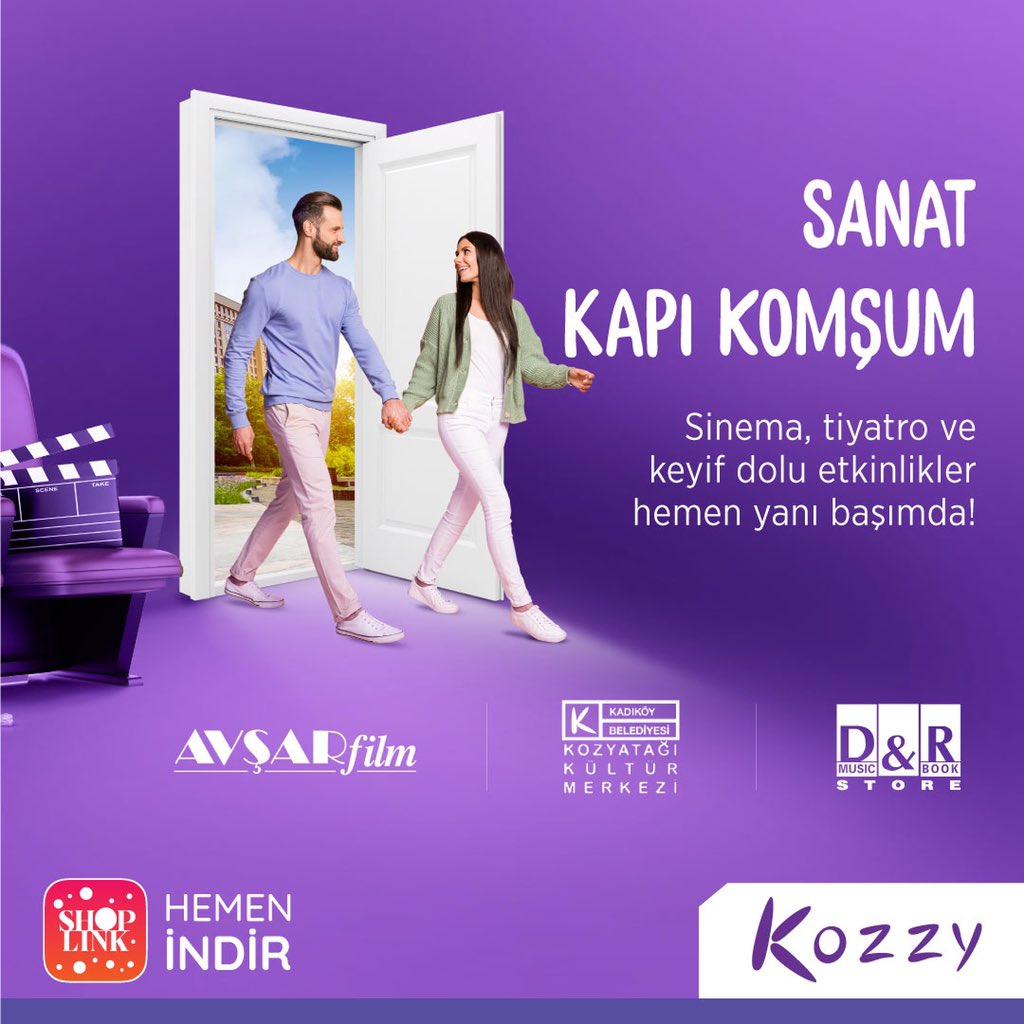 Tiyatro, sinema ve keyifli kültür sanat etkinlikleri kapı komşunuz Kozzy’de!❤️
10 yıldır olduğu gibi bundan sonra da sanatla iç içe olmak ve kaliteli zaman geçirmek istediğiniz her an yine Kozzy'de buluşalım!🎬🎼🎧🎹