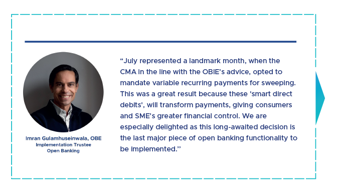 325 regulated providers made up of 234 third party providers and 91 account providers, with 114 regulated entities that have at least one proposition live with customers.

Read our latest highlights here: openbanking.org.uk/news/the-obie-… ft. <a href="/robinpayapp/">Robinpay</a> <a href="/imrangulam/">ImranGulamhuseinwala</a> #openbanking