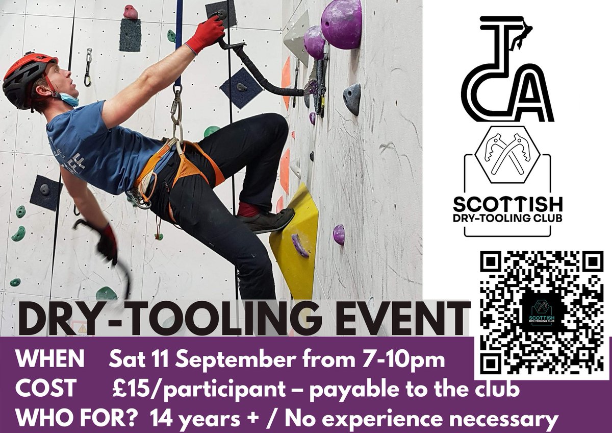 climb_scotland's tweet photo. A great opportunity! The The Scottish Dry-Tooling Club are hosting an event at The Climbing Academy Glasgow - Prop Store.
Find out more: https://t.co/6dFswH6D7V
#DryTooling #TCA #ClimbScotland #ClubWeek @Mountain_Scot @sportscotland @WeClimbUK @glasgowlife https://t.co/ckhX9LfQUw
