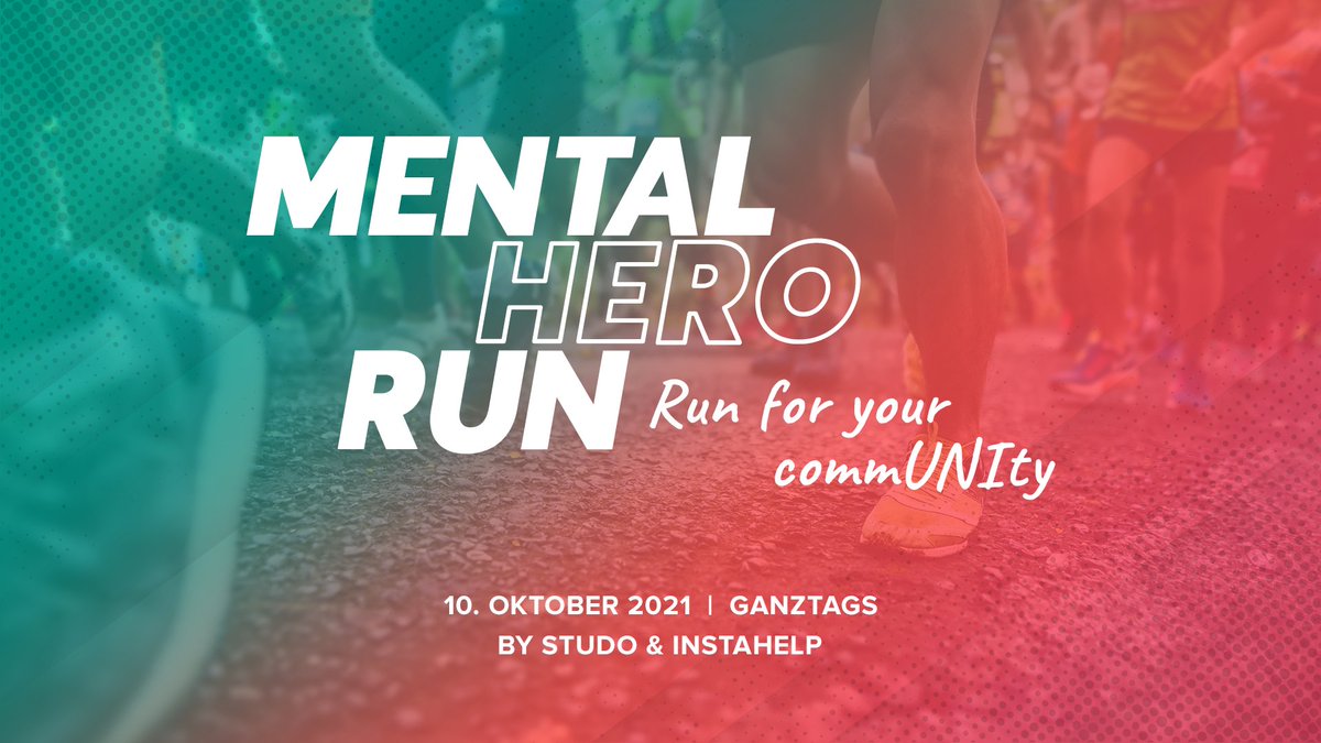 #beamentalhero - bei unserem MENTAL HERO RUN! Am 10. Oktober, dem #worldmentalhealthday , findet unser erster Charity-Lauf statt. Damit wollen wir das Bewusstsein für #mentaleGesundheit von Studierenden steigern &amp; sie mit kostenlosen psychologischen Beratungen unterstützen.