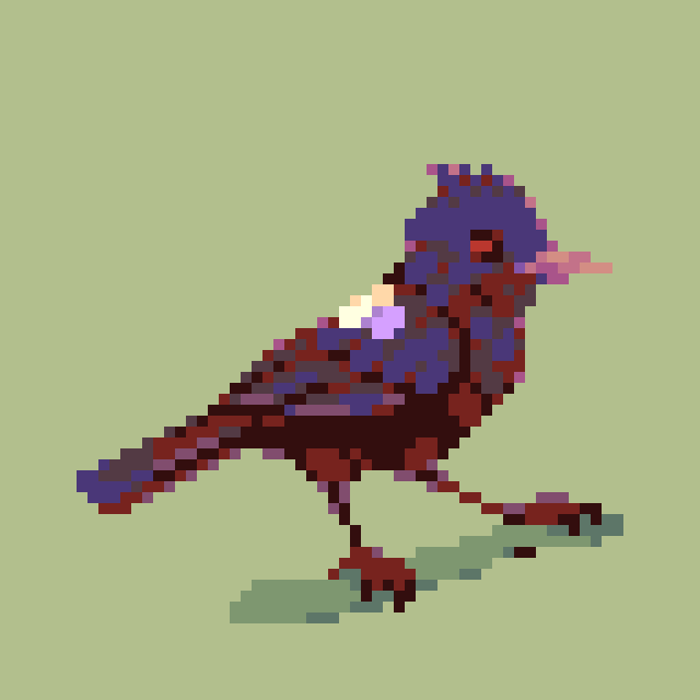 TeaCrimson's tweet photo. A birb (fringe-backed fire-eye) for collaboration by @SonnensteinP

Check it out here: https://t.co/8r4gV7DUth

#pixelart #OrnitologicalWideList #Pixel_O_W_L_ #avianaugust https://t.co/hZYtg9YIlY
