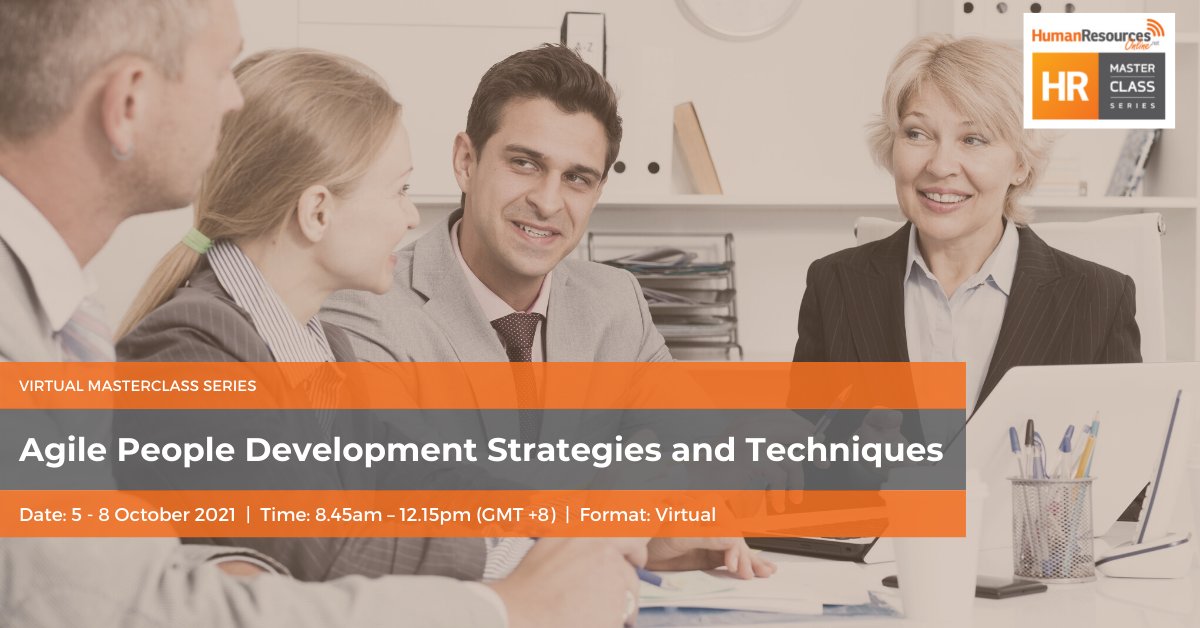 Mag_HR's tweet image. Sign up at this four-day ‘Agile People Development Strategies and Techniques’ virtual training to gain insights on strategies and techniques that will transform your workplace for the better.

Learn more about this #HRmasterclass: bit.ly/3z3J4y1