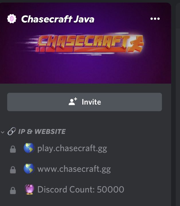Trial_Mod's tweet photo. Chasecraft has hit 50k discord members!! 😮😮😮 https://t.co/L1qF69MSzL