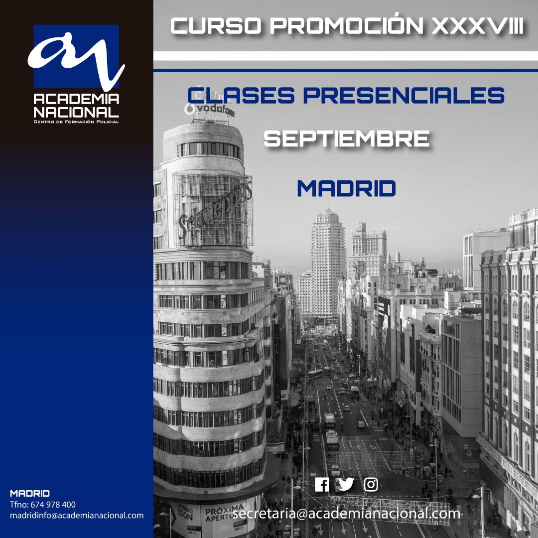 ⚠️ ATENCIÓN #Madrid ⚠️

👮🏻‍♀️¿Tú quieres ser #PoliciaNacional?👮🏻‍♂️

📲Estás a una llamada al 674 978 400 de serlo. 

📚Un método con más de 40 años de trayectoria y éxitos a tu disposición.