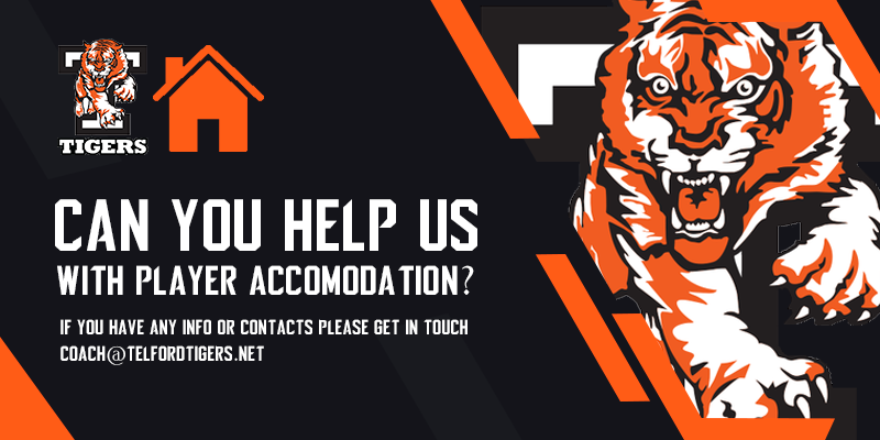 Telford Tigers need you! 👆🏼

We're looking to arrange accommodation for some of our players ahead of the upcoming season 🏡

If you can help or know anybody who may have accommodation available to rent, please get in touch 📲

👉🏼 coach@telfordtigers.net
