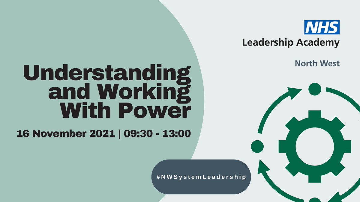 nhsnwla's tweet photo. How can we use our understanding of power to build greater equality into our health and care system? This session explores the dynamics of power in systems and how to work with and use power effectively and compassionately: https://t.co/REReYHKAqs 
#NWSystemLeadership https://t.co/b90423uCln