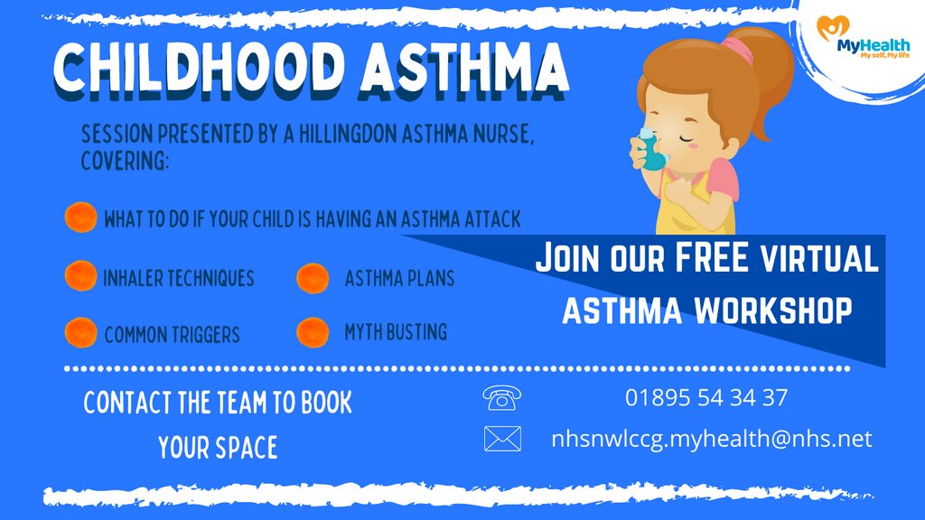 Sign up to our Childhood Asthma workshop to gain a better understanding of your childs asthma. You'll be joined by other parents looking for more information and support

Call or email us to find out more! 

#MyHealth #H4All #asthmatriggers #asthmaattack #asthma #childhoodasthma