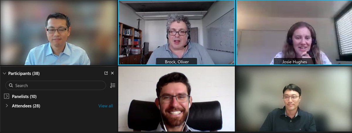 Soft Robotics Debate (@softdebate) on Twitter photo We had a wonderful <a href="/ieeeras/">IEEE RAS</a> <a href="/SoftDebate/">Soft Robotics Debate</a> last week on “#Soft #Robotics #Impact: Exploratory Research vs. Application Oriented Solutions” with Elliot Hawkes, <a href="/FumiyaIida1/">Fumiya Iida</a>, Oliver Brock, Yong Lae Park & Josie Hughes
Stay tuned for the recordings... We had a wonderful <a href="/ieeeras/">IEEE RAS</a> <a href="/SoftDebate/">Soft Robotics Debate</a> last week on “#Soft #Robotics #Impact: Exploratory Research vs. Application Oriented Solutions” with Elliot Hawkes, <a href="/FumiyaIida1/">Fumiya Iida</a>, Oliver Brock, Yong Lae Park & Josie Hughes
Stay tuned for the recordings...