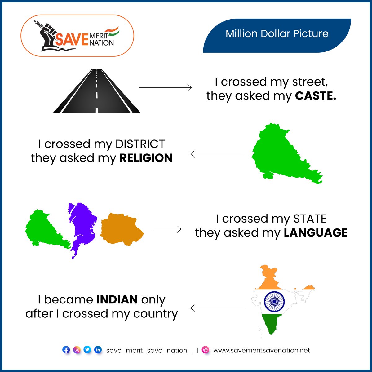 I became INDIAN only after I crossed my Country

<a href="/narendramodi/">Narendra Modi</a>
<a href="/RajThackeray/">Raj Thackeray</a>
<a href="/Dev_Fadnavis/">Devendra Fadnavis</a>
<a href="/CMOMaharashtra/">CMO Maharashtra</a>
<a href="/AshokChavanINC/">Ashok Chavan</a>
@pawarspeaks
<a href="/AjitPawarSpeaks/">Ajit Pawar</a>

Follow us:-

🔹Website
savemeritsavenation.net

#India #savemeritsavenation